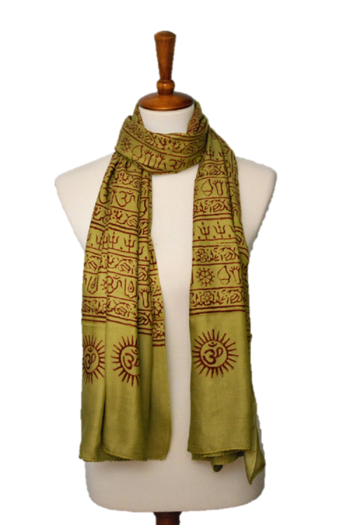 OM Yoga Meditation Mantra Prayer Shawl - Large