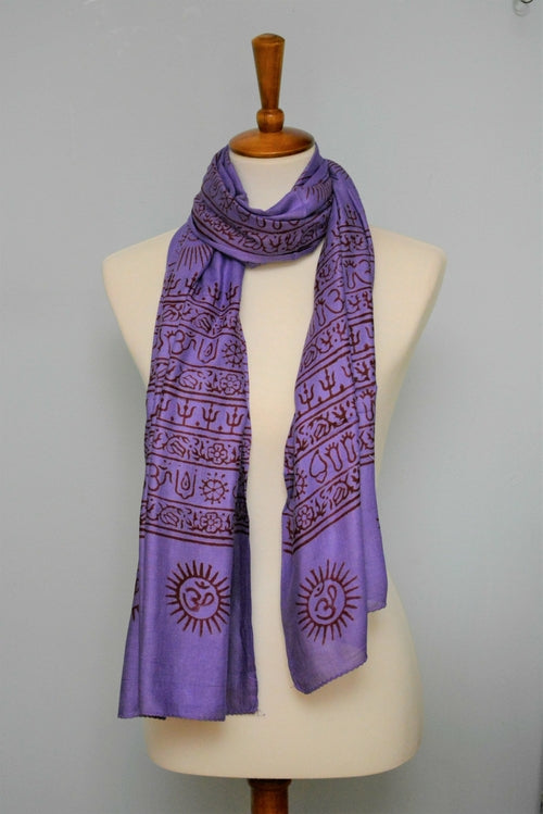 OM Yoga Meditation Mantra Prayer Shawl - Large